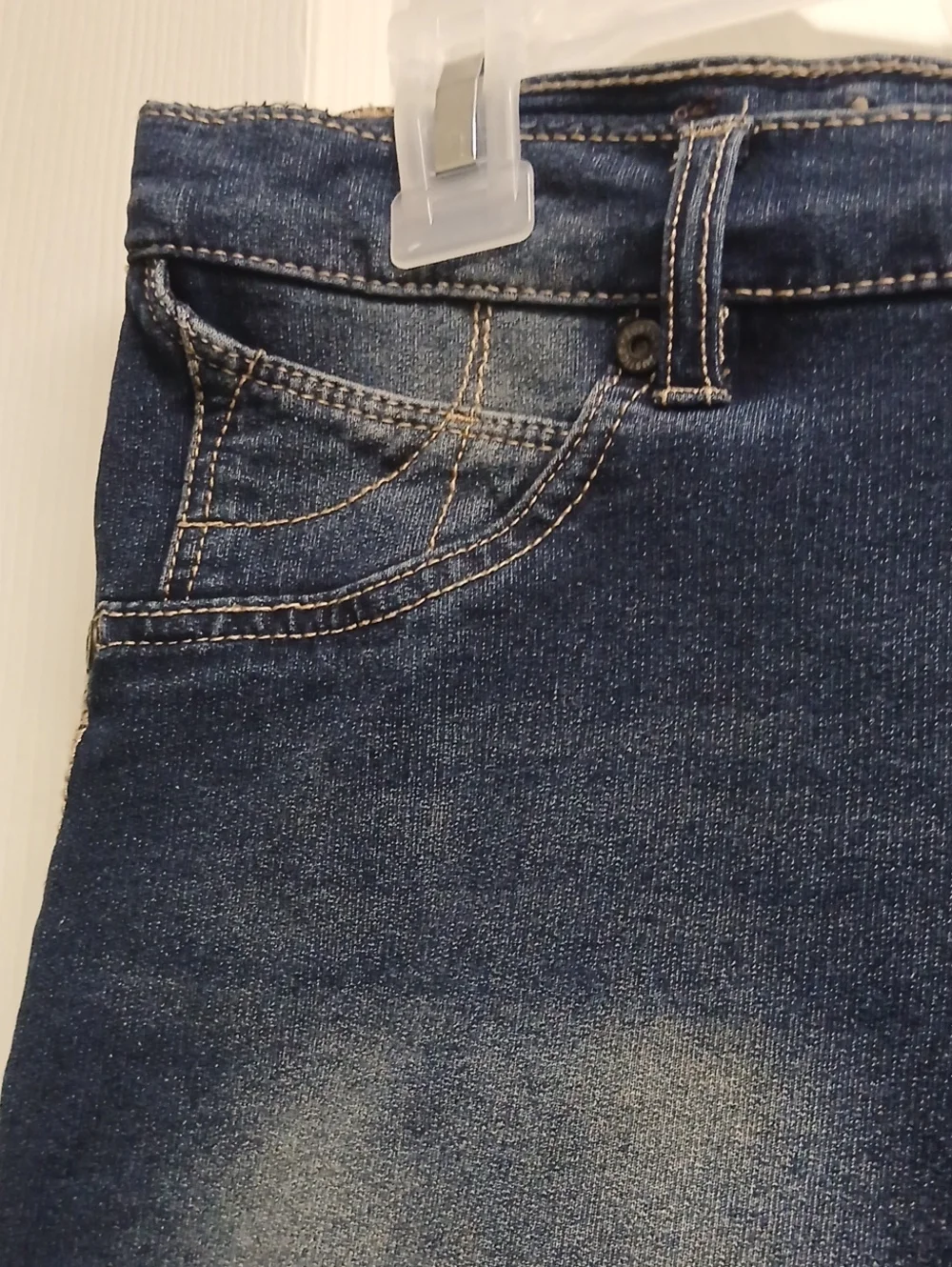 Justice Premium Jeans Girls Plus Denim Shorts Dark Wash Stretch Size 16 1/2